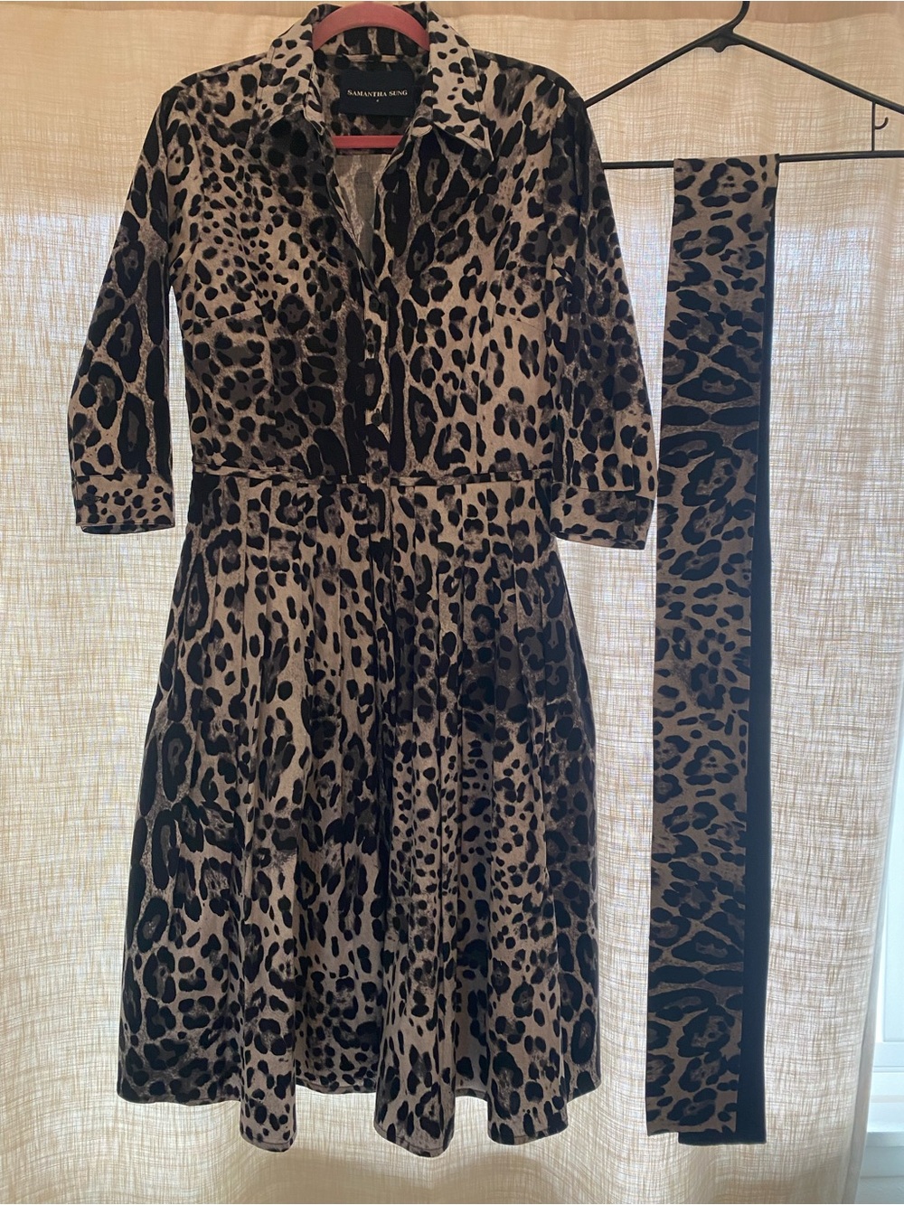 SAMANTHA SUNG Leopard Print Dress